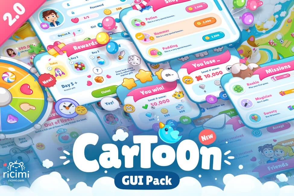 Cartoon GUI Pack